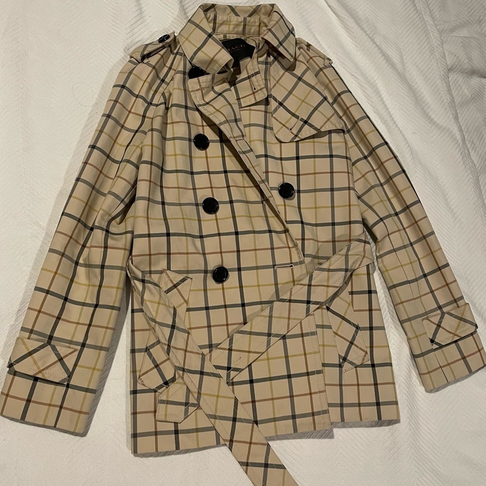XS Coach Fall Plaid Jacket